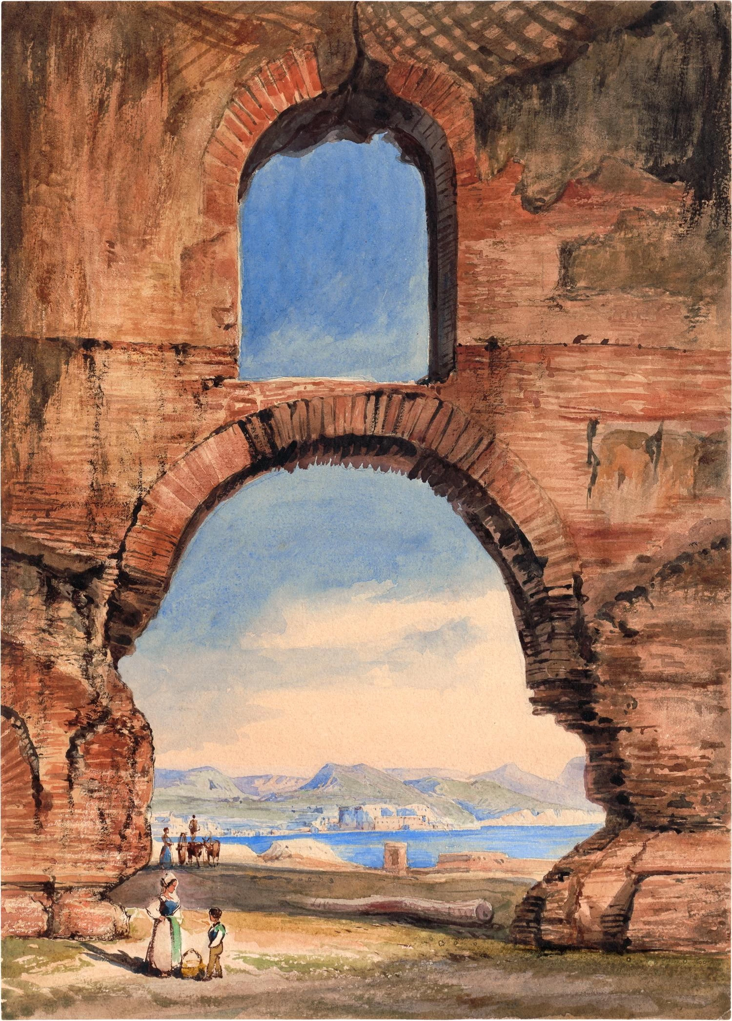 Vista dal Tempio di Venere a Bajae sul Golfo di Pozzuoli
